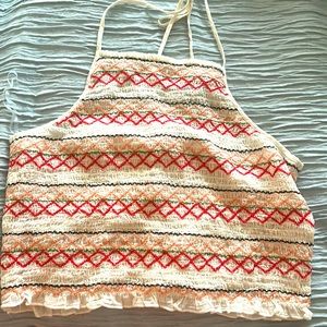 Never Worn Detailed Halter Top